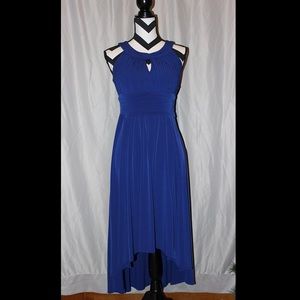 Signature by Sangria Long Blue Formal Gown